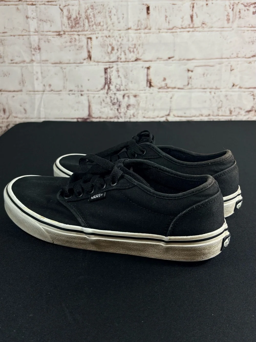 Vans Kids Black Canvas Lace-Up Sneakers